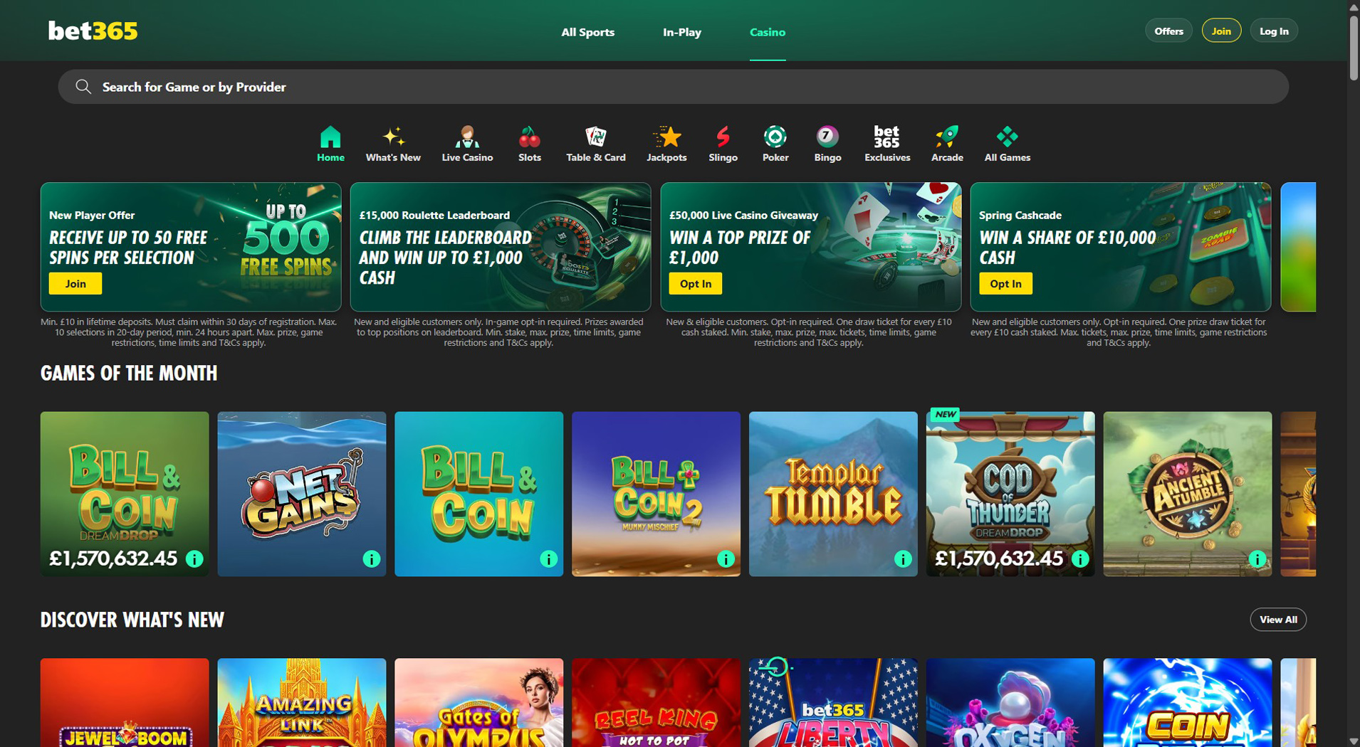 8. bet365 Casino - Popular Cash To Code Casino Bonus
