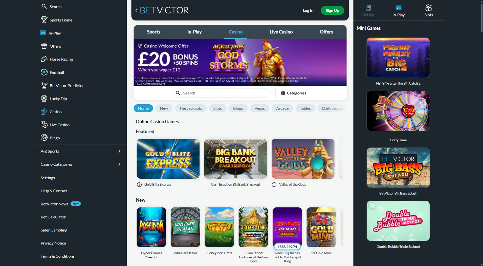 1. BetVictor Casino - Best Cash To Code Casino Pick